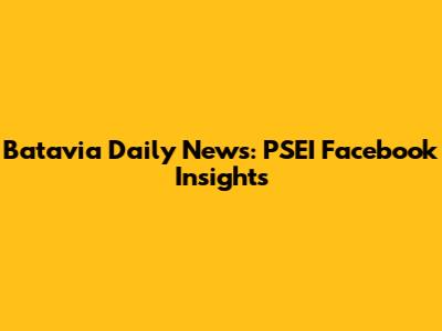 Batavia Daily News: PSEI Facebook Insights