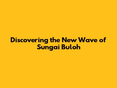 Discovering the New Wave of Sungai Buloh