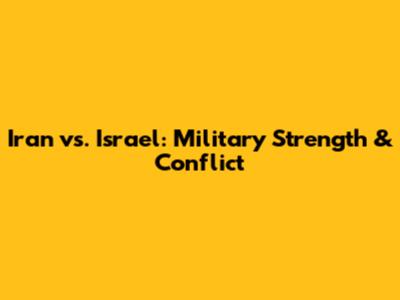 Iran vs. Israel: Military Strength & Conflict