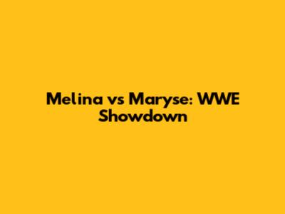 Melina vs Maryse: WWE Showdown