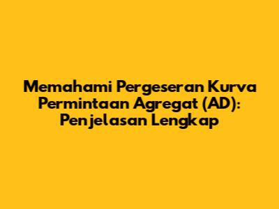 Memahami Pergeseran Kurva Permintaan Agregat (AD): Penjelasan Lengkap