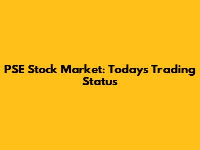 PSE Stock Market: Today's Trading Status