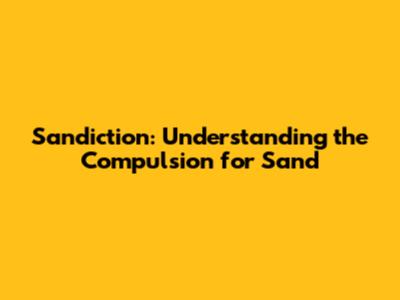 Sandiction: Understanding the Compulsion for Sand