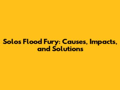 Solo's Flood Fury: Causes, Impacts, and Solutions