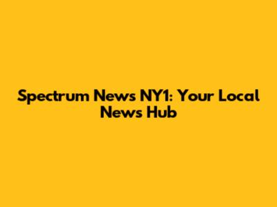 Spectrum News NY1: Your Local News Hub