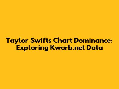 Taylor Swift's Chart Dominance: Exploring Kworb.net Data